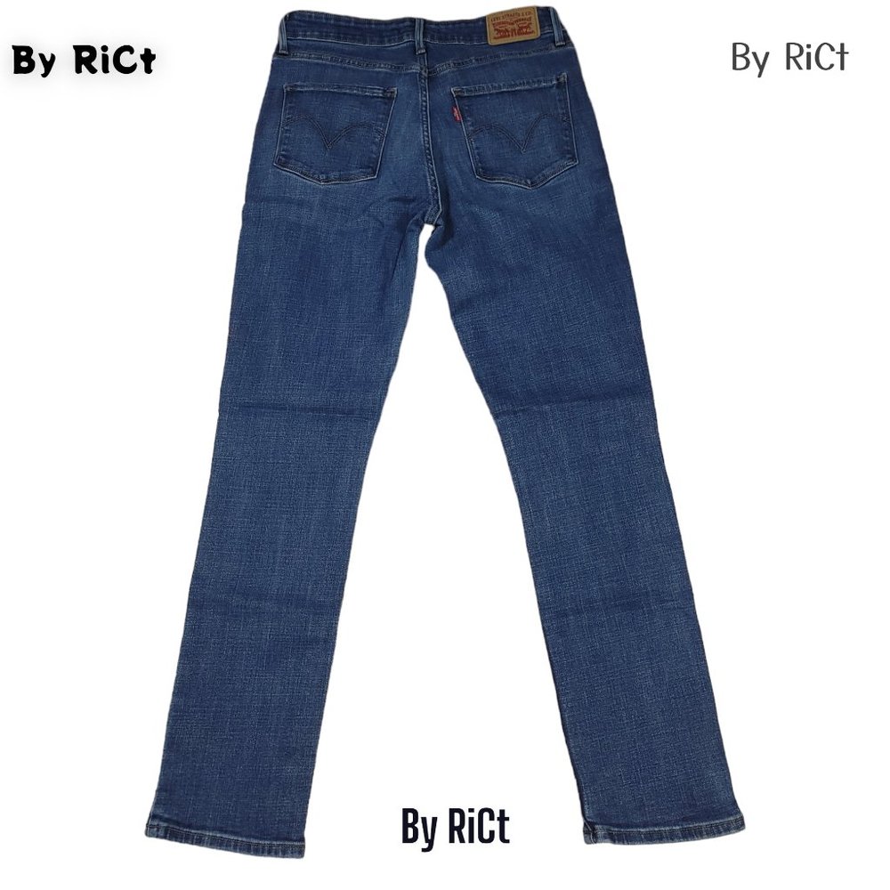 Levi's Skinny Women's Jeans Size 26x30 Mid Rise Stretch Blue Denim Zip Red Tab